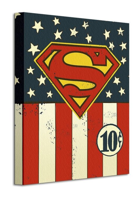 DC Comics Superman Flag 10c - obraz na płótnie