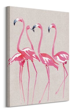 Elegant Flamingos - obraz na płótnie