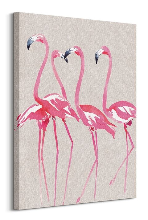Elegant Flamingos - obraz na płótnie