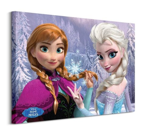 Frozen Anna and Elsa Woods FRENCH - obraz na płótnie