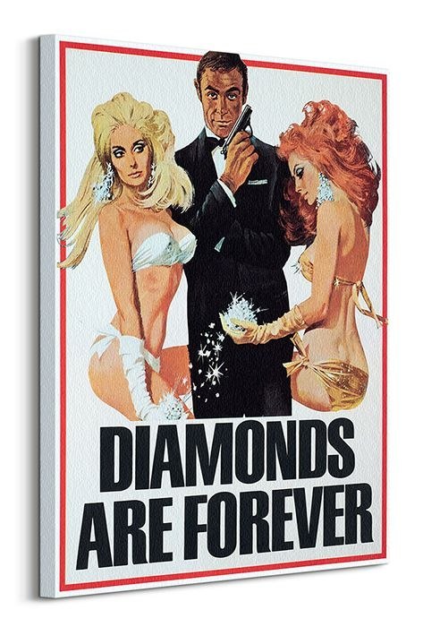 James Bond Diamonds are Forever Girls - obraz na płótnie