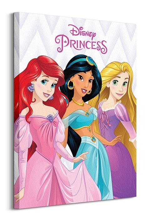 Księżniczki Disneya Ariel, Jasmine and Rapunzel - obraz na płótnie