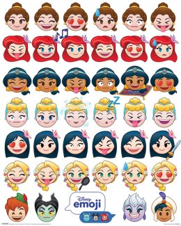 Disney Emoji Princess Emotions - plakat