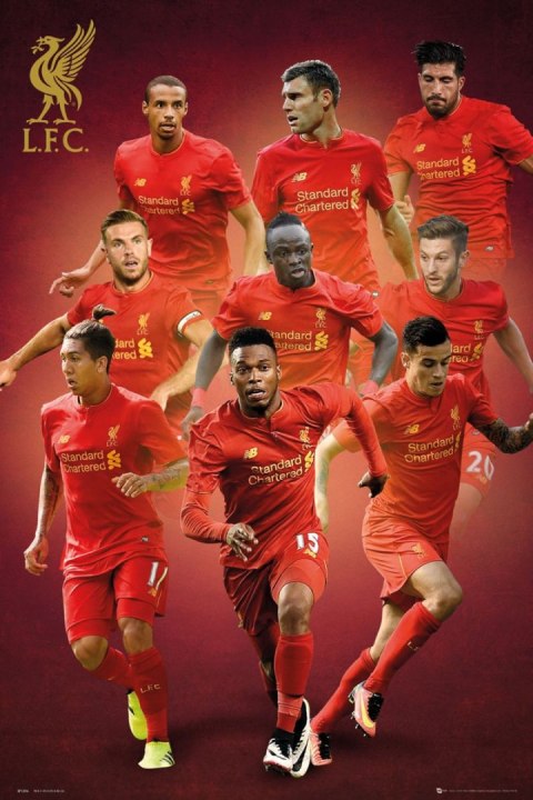 FC Liverpool Sturridge, Firmino, Coutinho, Henderson, Lallana - plakat