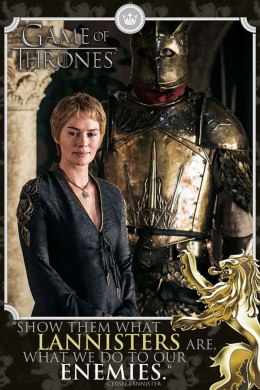 Game of Thrones Cersei Enemies - plakat z serialu