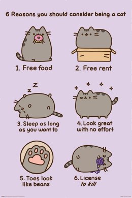 Pusheen Reasons to be a Cat - plakat