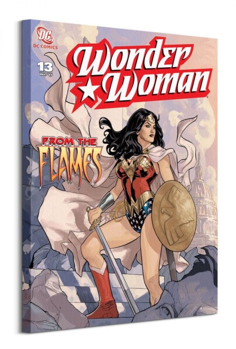 Wonder Woman From The Flames - obraz na płótnie