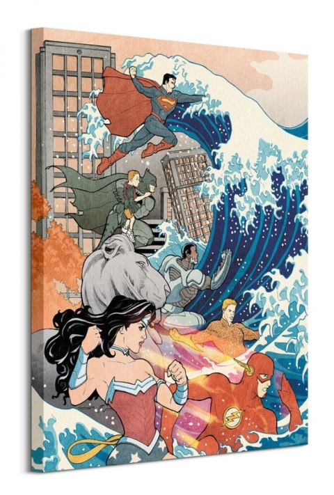 Wonder Woman Justice League Great Wave - obraz na płótnie