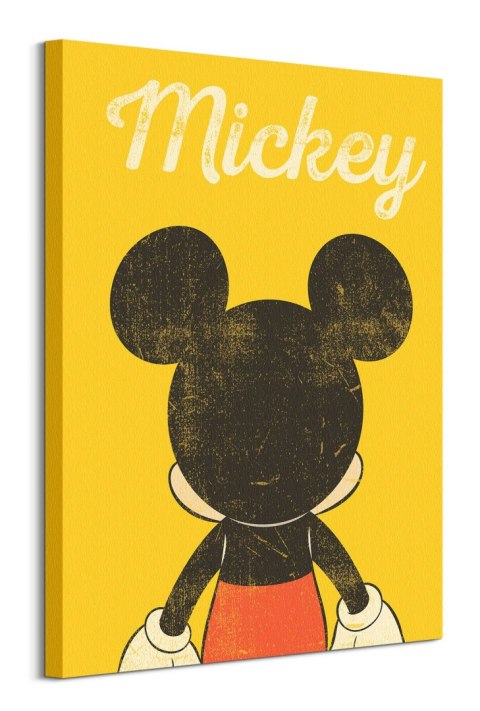Mickey Mouse Back Distressed - obraz na płótnie