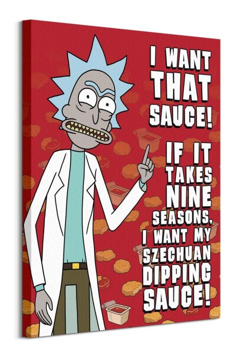 Rick and Morty Szechuan Sauce - obraz na płótnie