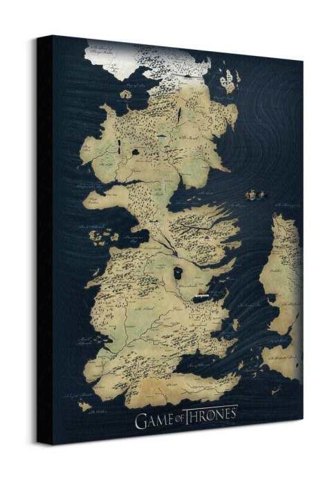 Gra o Tron Mapa Westeros - obraz na płótnie