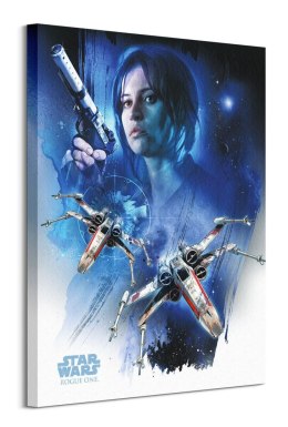 Star Wars Rogue One Jyn i X-Wings - obraz na płótnie