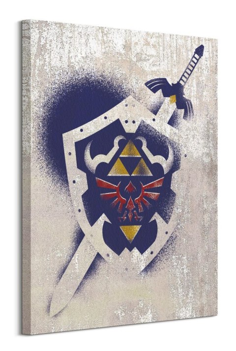 The Legend Of Zelda Hylian Shield Stencil - obraz na płótnie