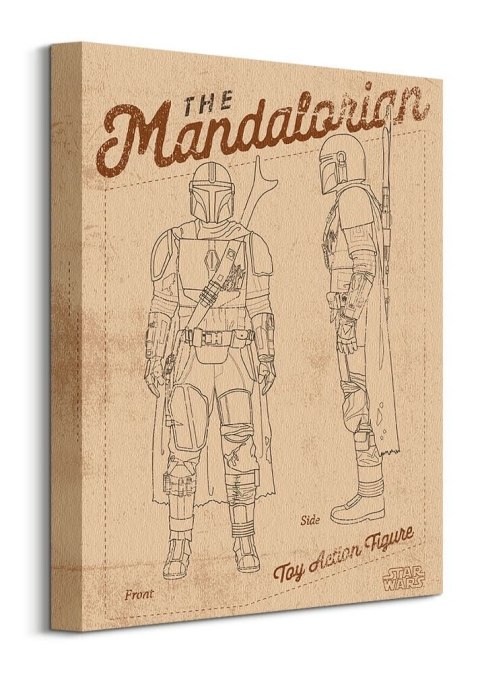 Star Wars The Mandalorian Action Figure - obraz na płótnie