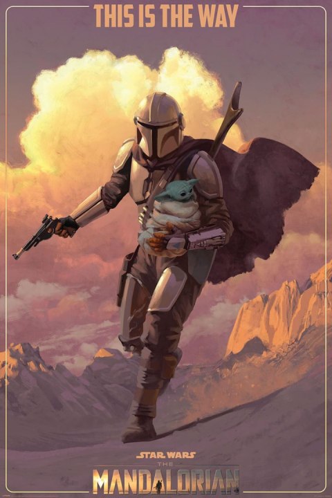 Star Wars The Mandalorian On The Run - plakat