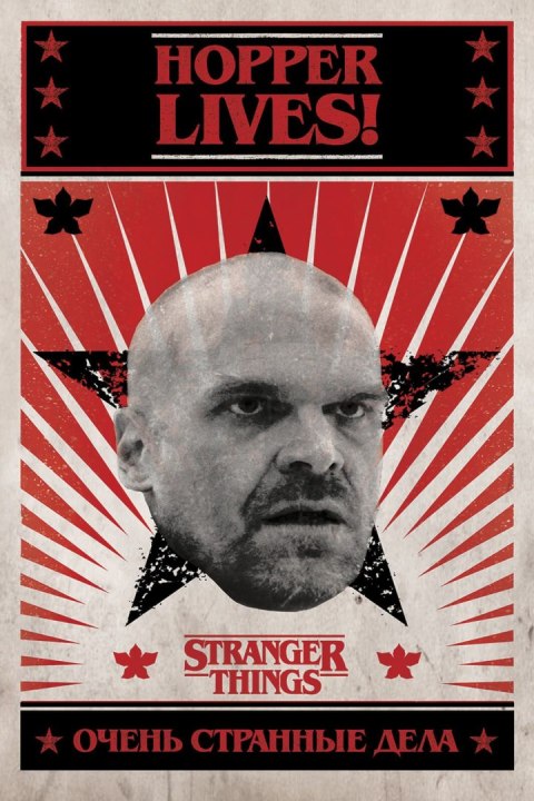 Stranger Things Hopper Lives - plakat