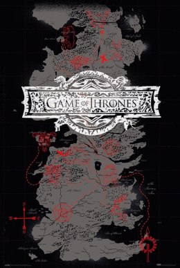 Gra o Tron Mapa 7 Królestw - plakat