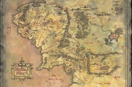 The Lord of the Rings Middle Earth Map - plakat