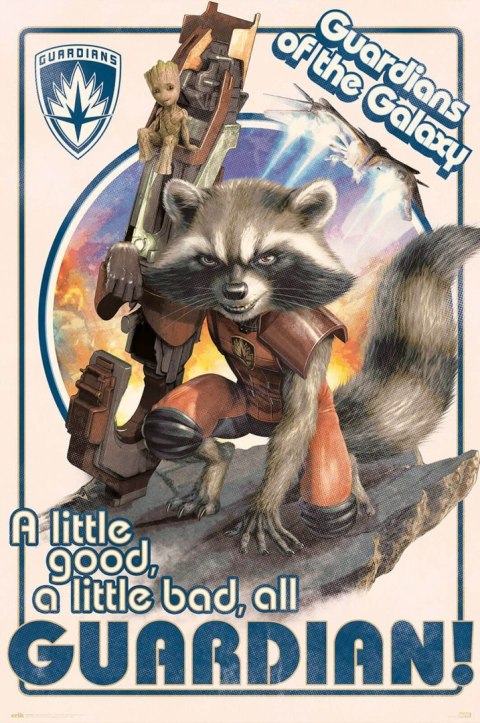 Guardians Of The Galaxy Rocket and Baby Groot - plakat